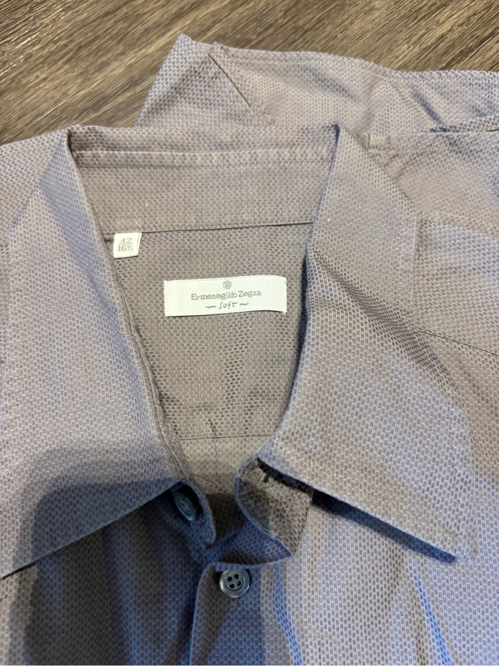 Ermenegildo Zegna Men's Dress Shirt in Light Gray